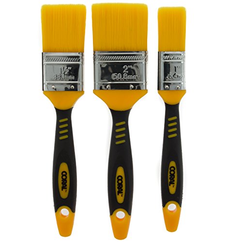 CORAL Zero-Loss Paint-Brush Set Seriously Good No Bristle Loss, 3 Piece Pack, 1", 1.5", 2", 31416