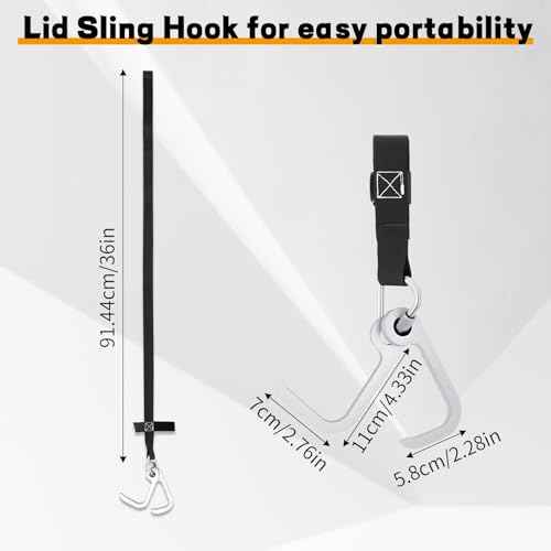 Manhole Hook Tool, Portable Versatile Hook for Lifting Manhole Covers, Storm Drains, Septic Tank Risers, Steel Tool for Lifting, Pulling, and Removing Covers, Easy to Store(Short & Long)