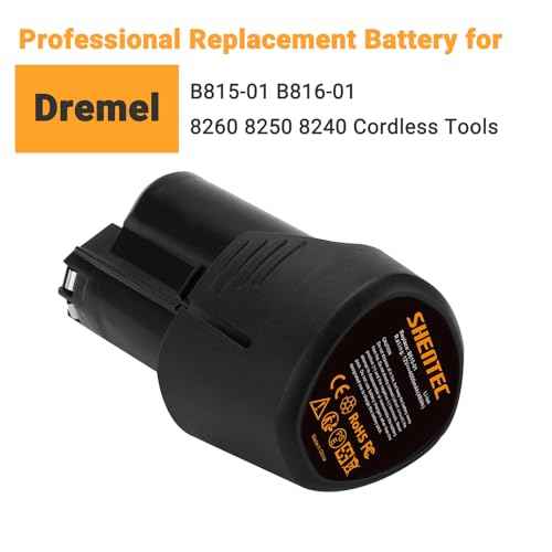 Shentec 4000mAh 12V Max Lithium-Ion Replacement for B815-01 B816-01 Battery,Compatible with Dremel 8240 8250 8260 Cordless Tools