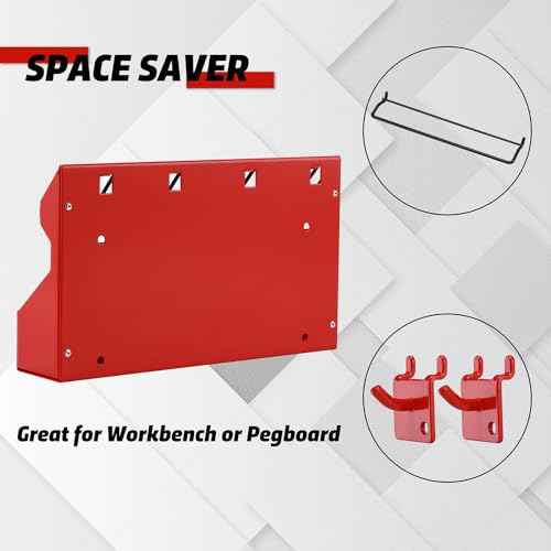AIRTOON 2PCS Heavy Steel Plier Organizer Rack, 11 Slots Fit Most standard Pliers, Space Saving, Keep Pliers Organized in Tool Box Drawer, Chest, Workbench, Red