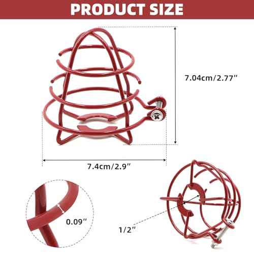 (6 Pack) 1/2" Fire Sprinkler Head Cage Guard Protector Fire Extinguishing System Sprinkler Bracket Red