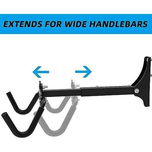 Foldable Bike Wall Mount Rack, Bicycle Rack Storage, Horizontal Bicycle Storage Hanger Adjustable Bike Hanging Hook, Heavy Duty Bike Rack Hook Holder Mounted Garage Indoor or Home £¨2 Pack£©