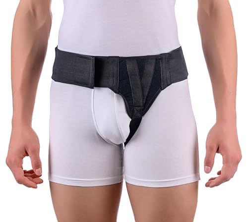 Hernia Gear Left Side Inguinal Hernia Groin Belt Black (L 38-42)