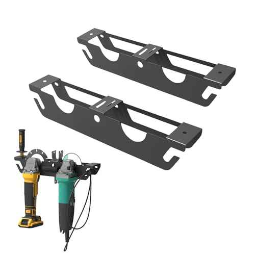 Heavy-Duty Tool Storage Rack for Wall Mount - Multi-Tool Organizer for Drills, Grinders, and Power Tools - Ideal for Garages, Workshops, and DIY Home Projects (2-Pack)