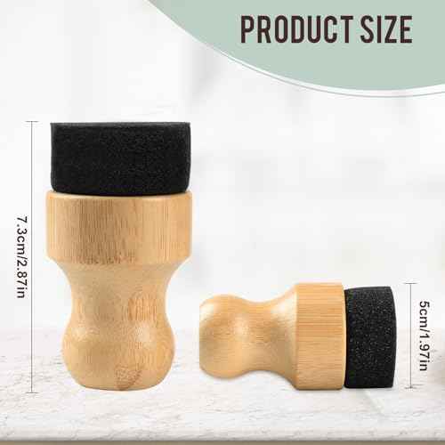 Cutting Board Oil Wax Applicator - 2PCS Bamboo Wood Applicator for Food Grade Mineral Oil Boards, Wooden Butcher Blocks,Spatulas,Spoons,Utensils