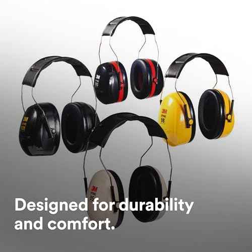 3M PELTOR Hearing Protection Optime 98 Earmuffs, Adjustable Tilt Earcups, E-A-Rfit Compatible