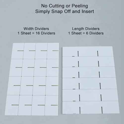(64-Pack) Small Drawer Configurable Dividers compatible with Craftsman, ArtBin Craft Storage Cabinets, (64 Width + 12 Length Dividers), (Dividers Only)
