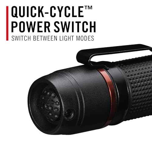 Coast PX9R Rechargeable LED Flashlight with Dual Optic Lighting, Pocket Clip and Grip-Textured Handle, 1000 Lumens