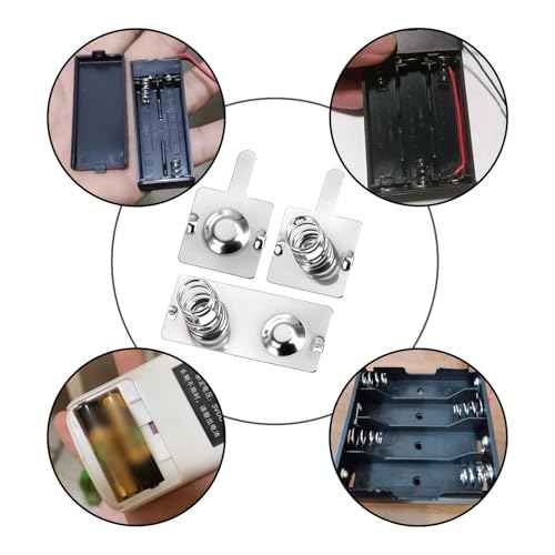 12 Pairs Battery Contacts AA Battery Springs Battery Negative to Positive Conversion Spring Contact Plated Battery Spring Contact Plate Replacement for Remote Control Battery Charger