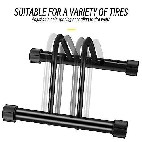 Heavy-Duty Bicycle Parking Stand ? Floor & Wall Mounted Rack for Mountain, Road, and Kids Bikes ? Rustproof Carbon Steel Frame with Non-Slip Base