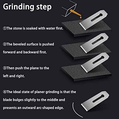 2 Pack Bench Hand Plane 2-Inch Blade Replacement Woodwork Planer Cutter 51MM Wide Iron Blades Steel Carpentry Edge Trimming Saw for No.4 No.5 Woodworking Tool