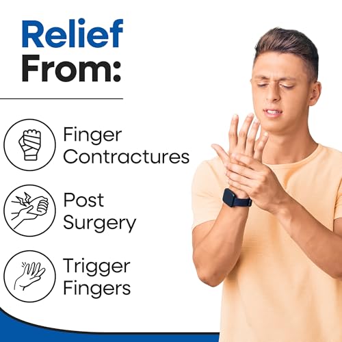 Trigger Finger Splint Finger Brace | Middle Finger Splint | Splint For Fractures, Broken Ring Finger, Arthritis, Tendonitis | Mallet Finger Splint Straightener Immobilizer | (RIGHT LARGE/XL)