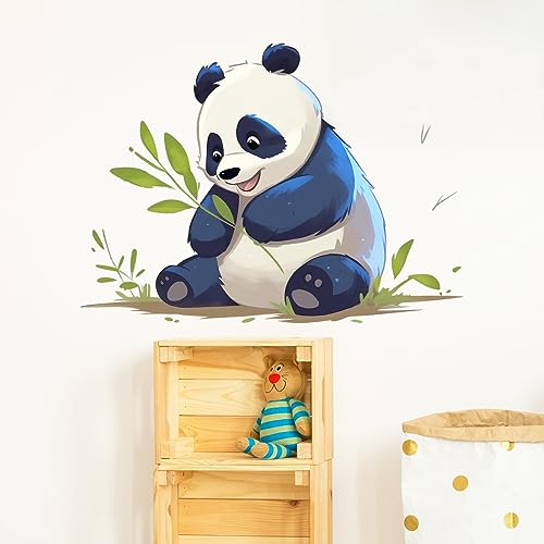 Cartoon Panda Wall Stickers Nursery Animal Wall Decals for Kid Removable Peel and Stick Wall Art Home Decor Decoration for Classroom Preschool Living Room Bedroom Bathroom