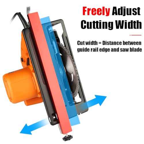 TOOLCOOL Circular Saw Guide Attachment Aluminum Alloy Adjustable Cutting Guide Rail For Circular Saw Trimming Narrow Strips