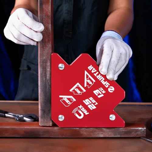 Spurtar Welding Magnets 6pcs, 75lbs 50lbs 25lbs Welding Magnets and Clamps, Heavy Duty Magnetic Holder Tools and Accessories 45¡Æ, 90¡Æ, 135¡Æ Angle