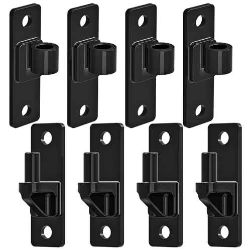 Heavy Duty Gate Hinges, 4Pack High Strength Steel with Electroplated Finish, 600LB Load Capacity, Thick 6mm Black Hinges for Farm Gates, Fences, Barns, Sheds & Outdoor Gates (4.9"x1.5")