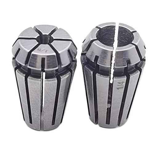 Er11 Collet Set, 1/8" and 1/4 inch Router Collet Chuck for CNC Engraving Machine & Milling Lathe Tool (ER11 1/4 1/8 inch£©