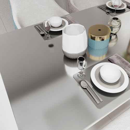 Stainless Steel Contact Paper Peel and Stick Countertop Silver Metallic Refrigerator Wrap Contact Paper DIY Waterproof Wallpaper for Kitchen Backsplash Dishwasher Cabinets 11.8"x80"