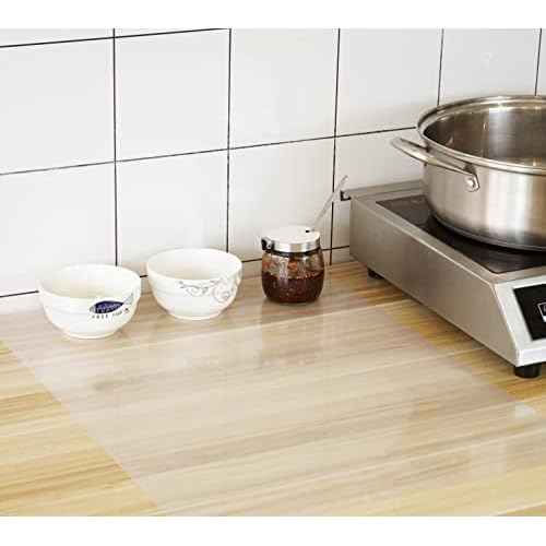Livelynine Peel and Stick Clear Contact Paper for Walls Crafts Cabinets Waterproof Sticky Wallpaper for Kitchen Backsplash Oil Proof Sticker Self Adhesive Clear Vinyl Roll 17.7x78.8 inch