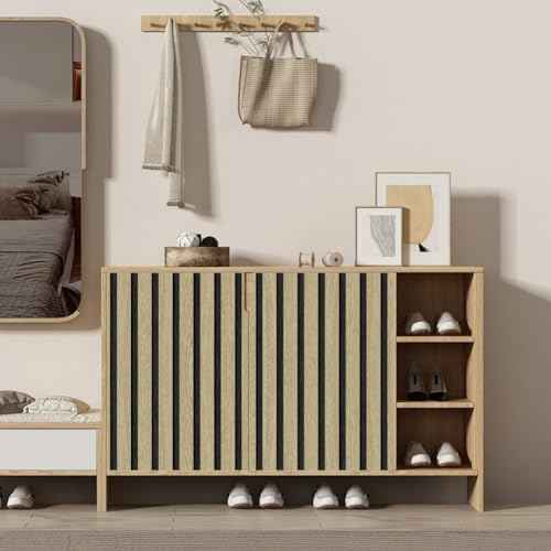 Wallpaper Peel and Stick 17.5" x 196" Self-Adhesive Wood Grating Stripe Faux Wood Contact Paper Wall Paper PVC Vinyl Film Removable Waterproof Stick Paper Wall Coverings Shelf Home Decorative