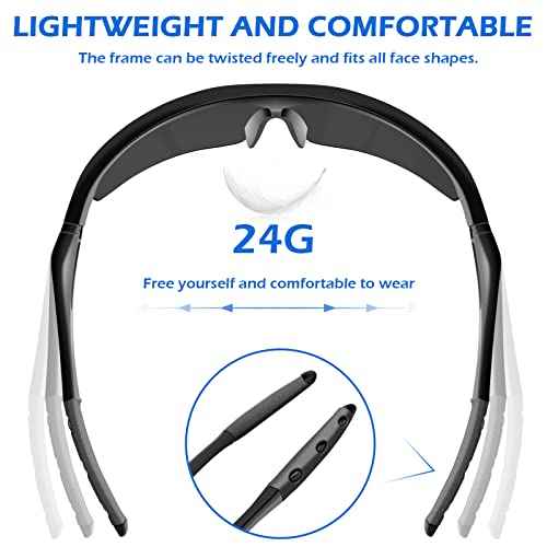 OXG Safety Glasses for Men Women, Impact & Scratch Resistant ANSI Z87.1 Safety Goggles Eye Protection UV-Block