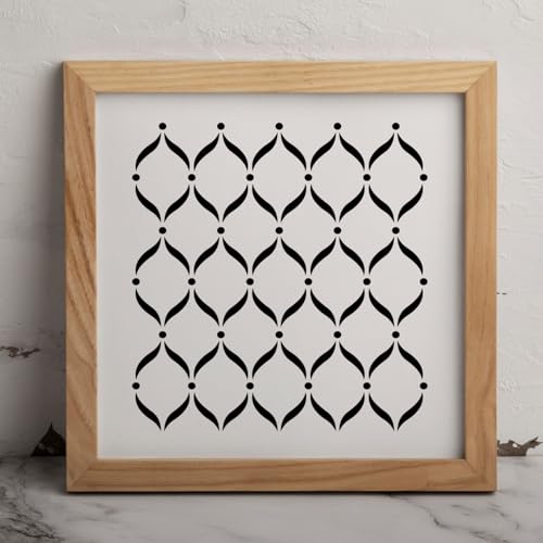 MAGJUCHE Fancy Pattern Stencil 12 Inches, Reusable Stencil for Wall Painting DIY Crafts Decor