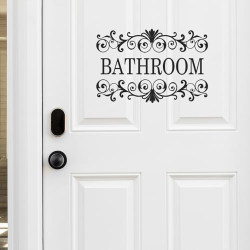 2 Packs Black Vine Bathroom Wall Decals Sticker Bathroom Wall Stickers for Bathrooms Decor Vinyl Wall Decor 10.6x7 Inch