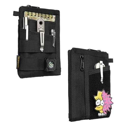 VIPERADE VE36 EDC Pouch Pocket Organizer, Slim EDC Pocket Organizer with Zipper, Tactical Pouch for Flashlight, Multitool, Pen, Notebook, Compact EDC Gear Pouch