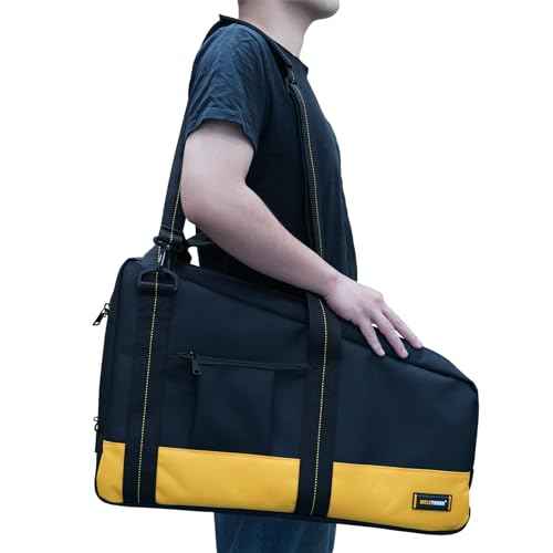 MELOTOUGH Heavy Duty Framing Nail Gun Tool Bag with Extra Storage Pockets Shoulder Strap Fits Hitachi NR83A£¨Yellow£©