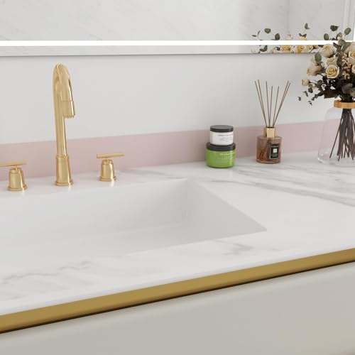Nude Pink Wallpaper Border Peel and Stick Pink Mirror Frame Border Modern Bathroom Mirror Wall Borders Removable Self Adhesive Bulletin Board Borders for School Projects Shelves 3"x197"