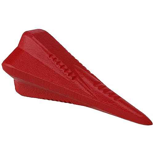 4lbs Diamond Wood Splitting Wedge - 4-Direction Steel Splitter for Wood, 2 PCS, Red