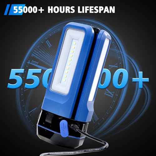 Camping Light Stand with Telescoping Pole - Rechargeable Solar Tent Lamp, Portable Cordless Camping Tent Light with 3 LED Heads, 5 Modes, 82" Tripod