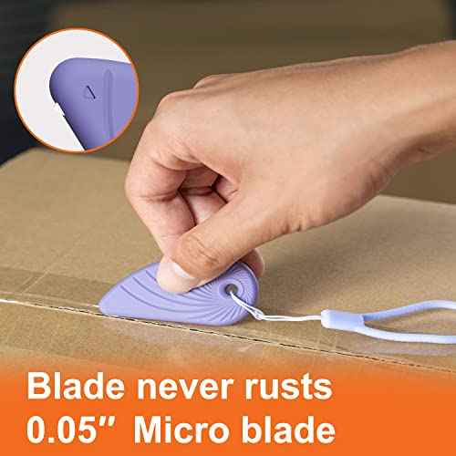 Ceramic Blade Safety Cutter, Mini Box Cutter Fits Keychain, Package Opener & Coupon Cutter Built-in magnetic (6 Pack)