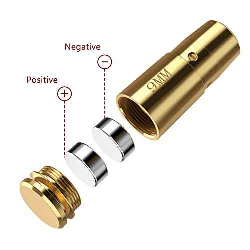 EZshoot Bore Sight Laser 9mm/ 223 5.56mm/ 30-06/25-06/270 /300BLK 7.62x35mm/ 6.5CM/ 12 Gauge Cal Red Laser Boresighter with Extra Batteries