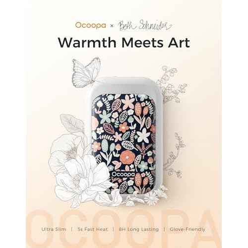 OCOOPA AI Magnetic Hand Warmers Rechargeable 2 Pack, 5000mAh Ultra-Thin Electric Glove Heater Handwarmer,UL Certified, Men Women Gifts for Christmas,Birthday,Winter Essentials,UT4 Young