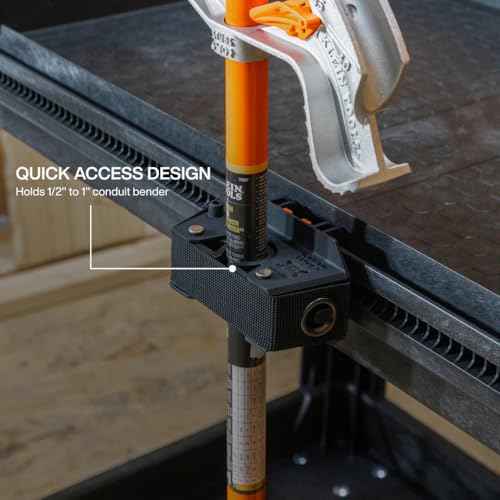 Klein Tools 54852MB MODBox Utility Cart Conduit Bender Holder, Snaps in to Securely Hold 1/2, 3/4 or 1-Inch Conduit Bender, Brooms, Mops