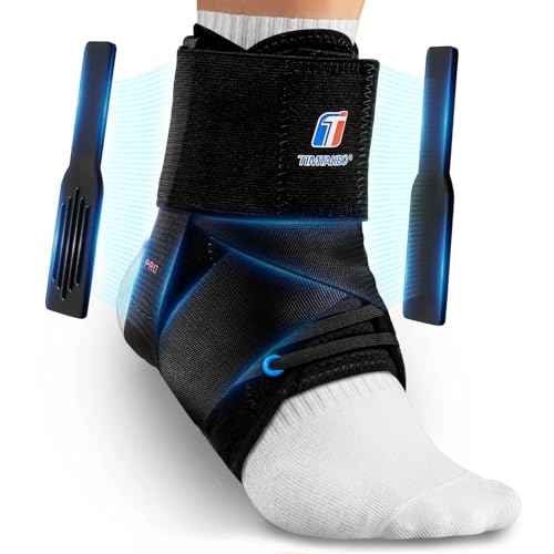 Quick Lace Up Ankle Brace for Women Men with Removable Side Splints, Ankle Braces for Sprained Ankle, Achilles Tendonitis, Injury Recovery, Ankle Support for Basketball,Volleyball,Soccer,Tennis,S