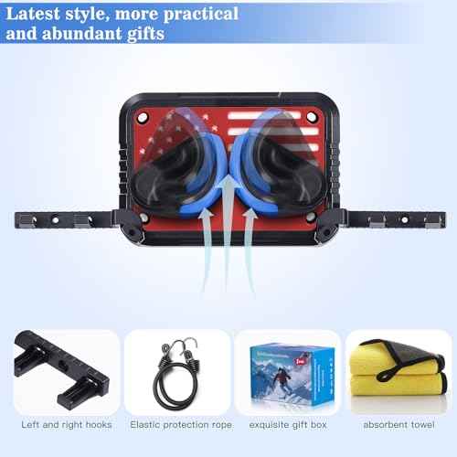 Skateboard Wall Rack for Garage Fits Any Ski/Board Storage Rack Skid-Resistant Skateboard Holder Space-Saving Winter Gear Organizer 2Pack
