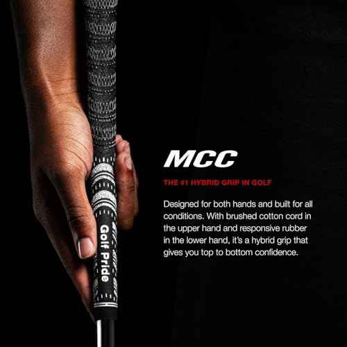 Golf Pride MCC Golf Club Grip - All-Weather Hybrid Grip - Brushed Cotton Cord & Pebbled Texture - Moisture-Wicking Technology - Green/Gold