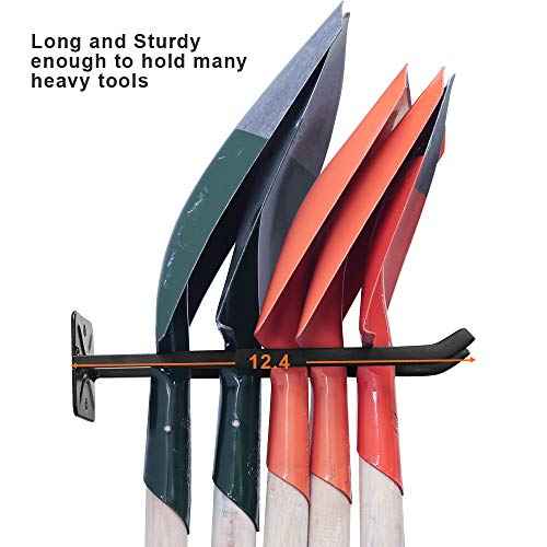 Wallmaster Wall Mount Garage Hooks, 2Pcs Heavy Duty Long Utility Storage Hooks for Hanging Tire, Chair, Ladder, Garden Tools, Strollers and More