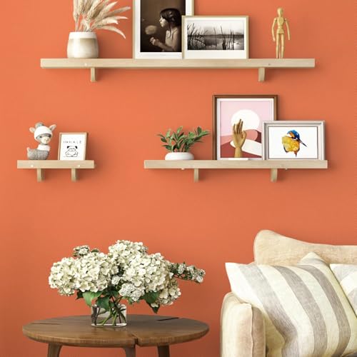 Yun-aeon Burnt Orange Textured Peel and Stick Wallpaper 15.7" ¡¿ 120" Removable Waterproof Contact Paper for Cabinets and Drawers Vinyl Self Adhesive Wall Paper Decorative for Bedroom Bathroom