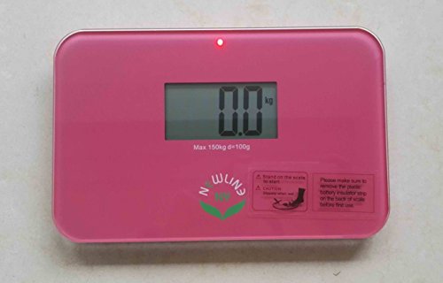 NewlineNY Auto Step On Super Mini Travel Bathroom Scale, 5.25" x 8.5" SBB0638SM: Strawberry Ice