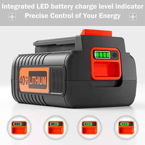 40 Volt MAX 2.0Ah Lithium Battery Replacement for Black and Decker 40V Battery LBX2040 LST540 LCS1240 LBX1540 LBXR2036 LST136W LBXR36 Power Tools