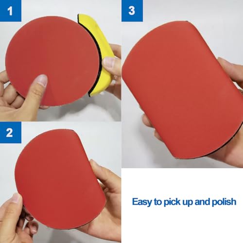 1PC 6" Hand Sanding Block Hook & Loop Backing Pad Sandpaper Holder Hand Grinding Block