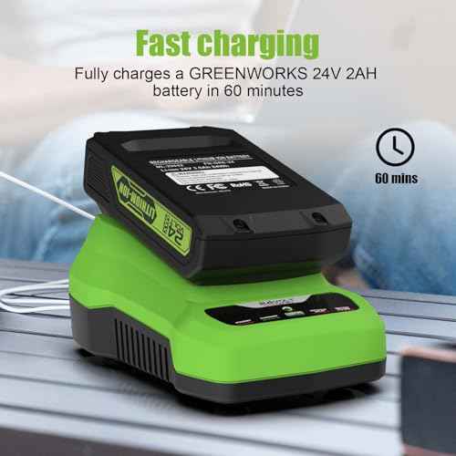 Powilling 24V CAF806 Battery Charger Replacement for Greenworks 24V Battery, Compatible with Greenworks 24 Volt Battery BAG708 BAG709 and Bissell CleanView XR Pet Stick Vacuum Cleaner