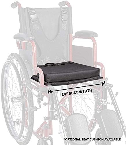 Ziggo 14” Seat Width Pediatric Wheelchair for Kids & Children, Lightweight, Manual Folding Wheelchair w/Safety Belt, Swing-Away Foot Support w/Straps, Desk Length Arm Rests