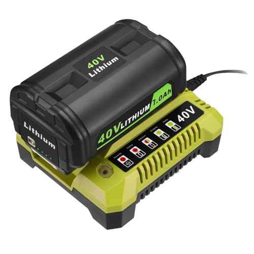 40V 7.0Ah Lithium-ion Cell Replacement Compatible with Ryobi 40v Battery and Charger Combo Leaf Blower Cordless Compatibel with 40 Charger-1