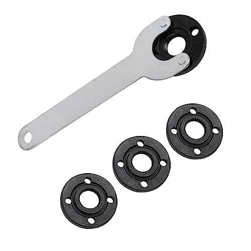 7PCS Grinder Flange Angle Wrench Spanner Metal Lock Nut£¬1PCS Angle Grinder Wrench, 6PCS Flange Nuts,Compatible with Dewalt Bosch Black Decker Ryobi Makita(5/8"-11 threaded shaft)