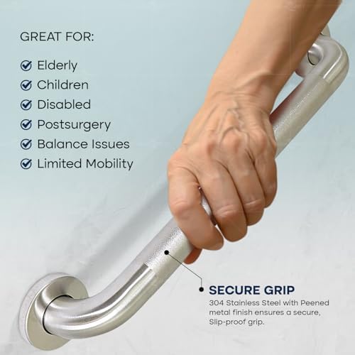 Grab Bar for Bathtubs and Showers, Anti Slip Shower Grab Bars for Seniors and Elderly, Safety Bar for Bathroom 42" x 1.5" ADA Compliant Grab Bar, Heavy Duty Stainless Steel Shower Handle