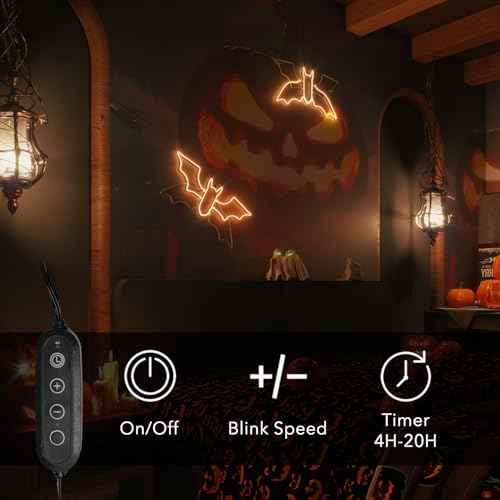 Bat Neon Sign for Wall Art Decor,Led Sign Animated Bat Swing Neon Light Up Sign for Wall Decor Bedroom Home Decor Bar Halloween LED Decoration Light,Plug in Powered Dimmable LED Light,21" x 10"